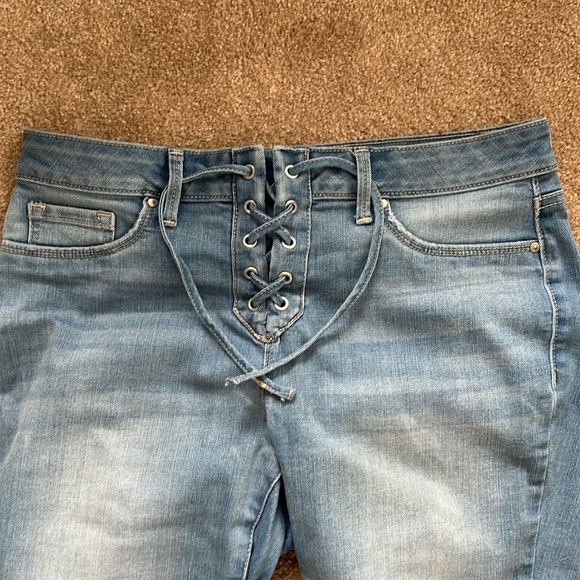 Jessica Simpson Kiss Me Lace Up Ankle Jeans - Picture 5 of 13